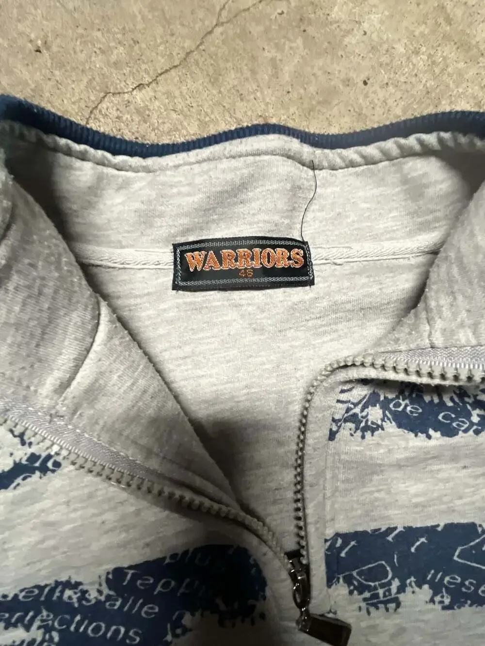 Warriors Brand Half-Zip Hoodie with Striped Graphic Print